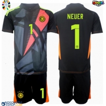 Otroški Nogometni dresi Nemčija Manuel Neuer #1 Vratar Domači EP 2024 Kratek Rokav (+ Kratke hlače)